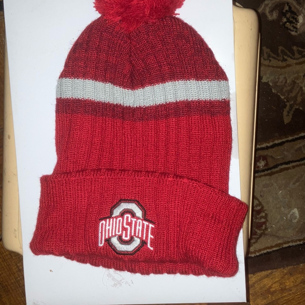 Ohio State Red Knit Beanie